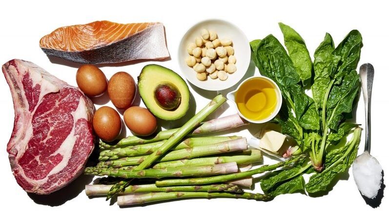 sayur-sayuran dan makanan protein untuk diet keto