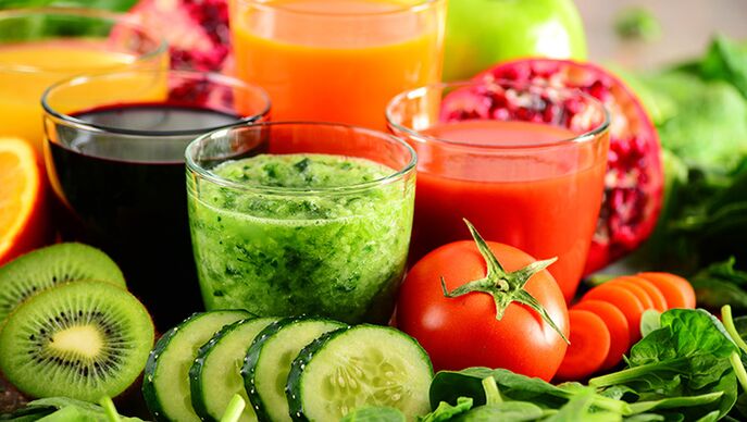 Minuman buah -buahan dan sayur -sayuran semasa minum diet